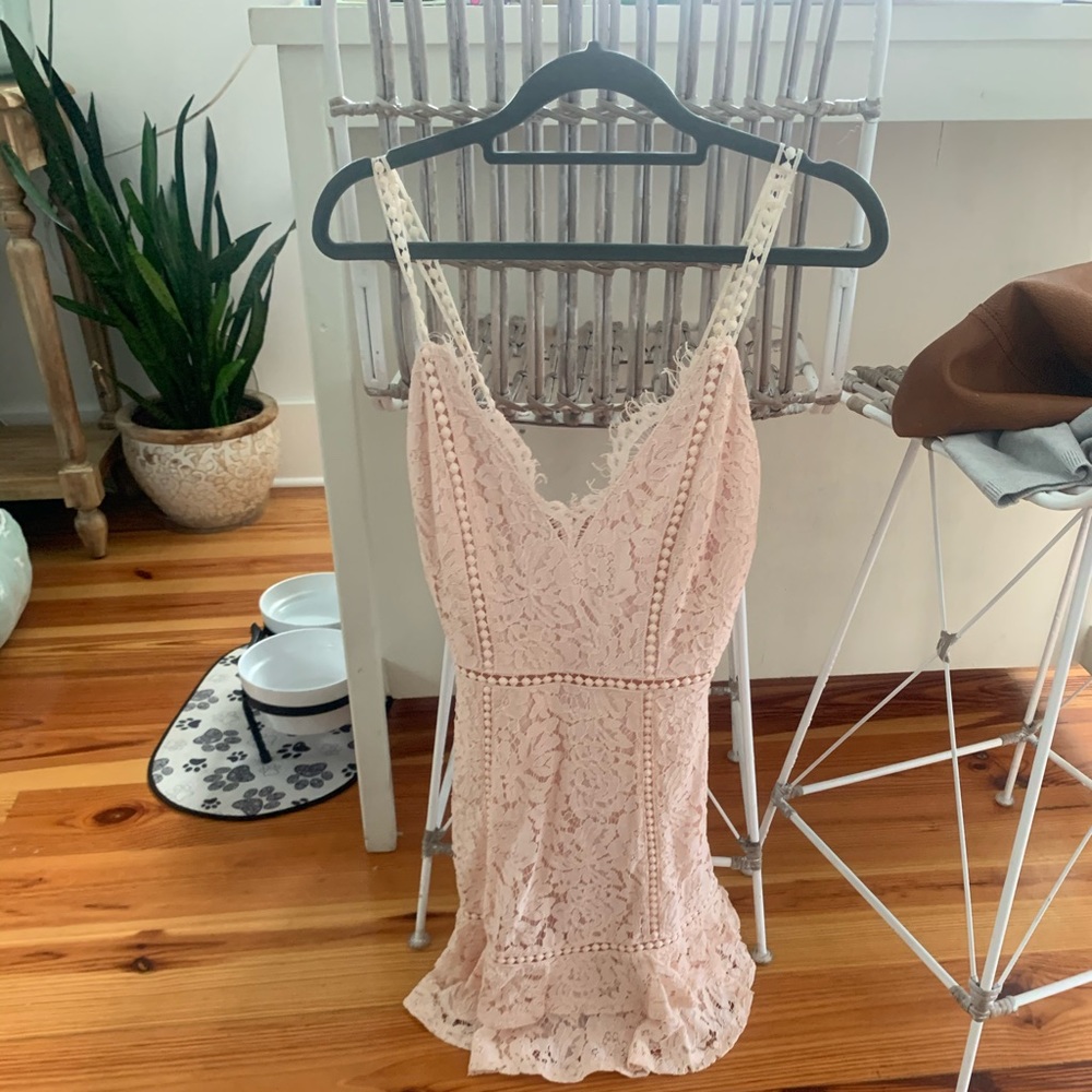 Just me pink lace dress